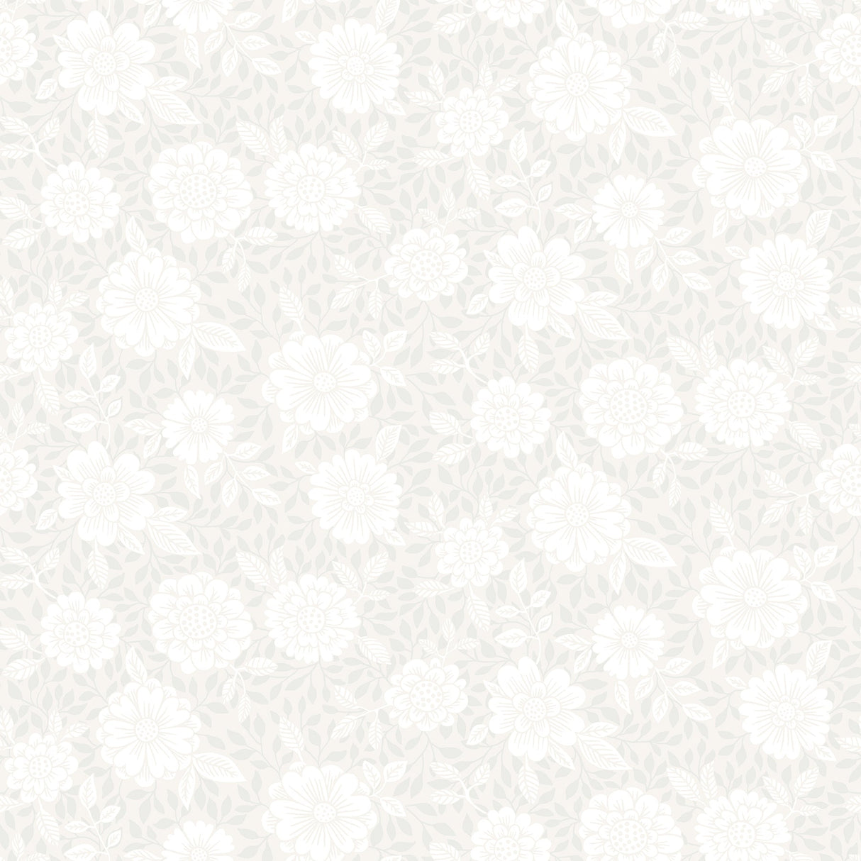 A-Street Prints 4080-15908 Lizette Light Grey Charming Floral Wallpaper
