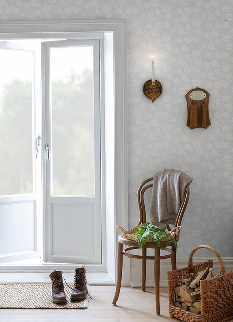 A-Street Prints 4080-15908 Lizette Light Grey Charming Floral Wallpaper