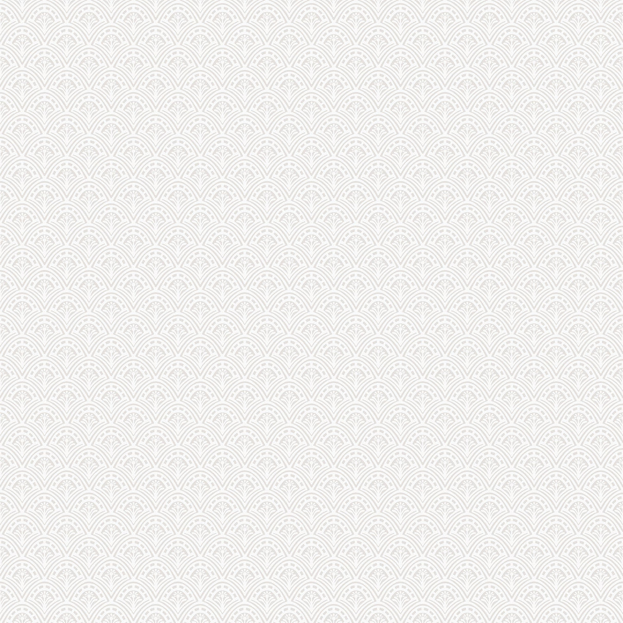 A-Street Prints 4080-15914 Athena Light Grey Scalloped Botanical Wallpaper