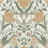 A-Street Prints 4080-33006 Fillippa Green Tulip Wallpaper