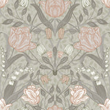A-Street Prints 4080-44105 Filippa Grey Tulip Wallpaper