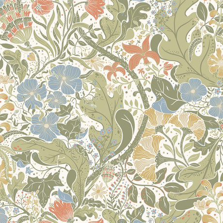 A-Street Prints 4080-83101 Elise Nouveau Gardens Wallpaper - Eade's Wallpaper
