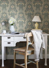A-Street Prints 4080-83115 Ojvind Light Blue Floral Ogee Wallpaper