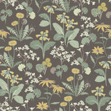 A-Street Prints 4080-92133 Magdalena Charcoal Dandelion Wallpaper