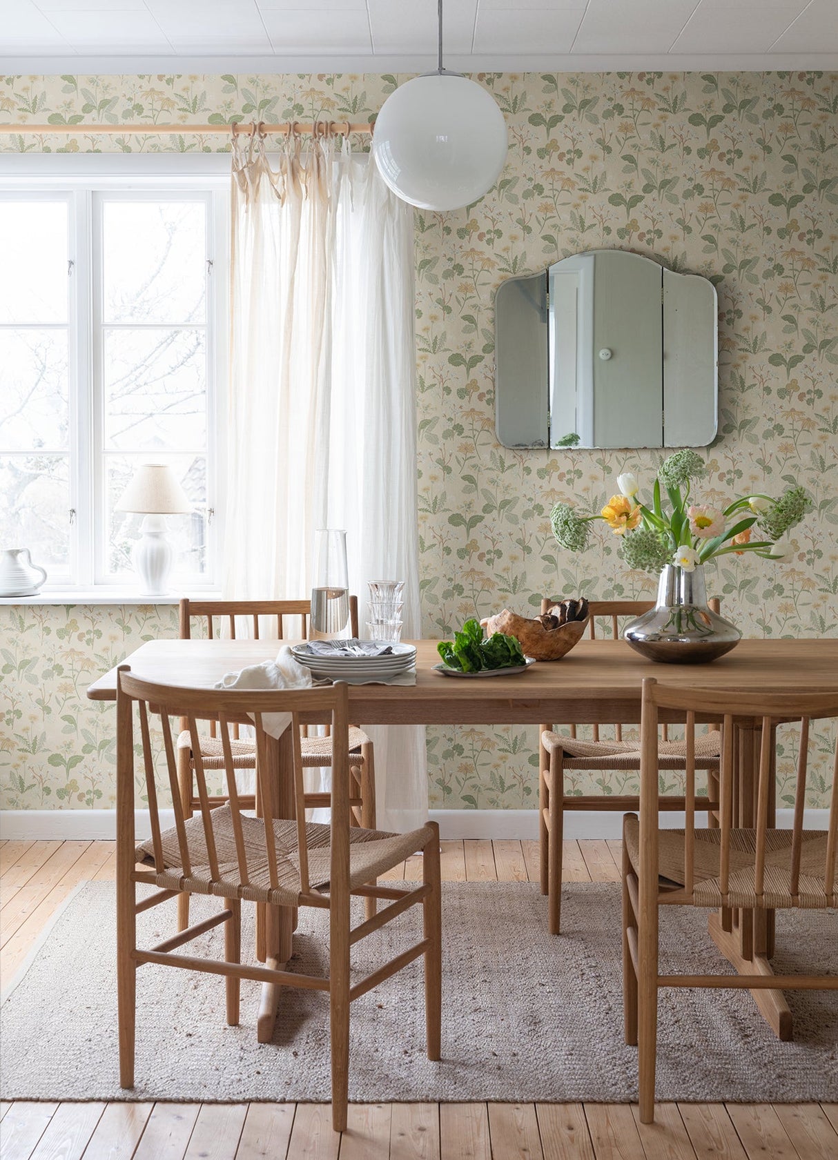 A-Street Prints 4080-92135 Magdalena Light Yellow Dandelion Wallpaper