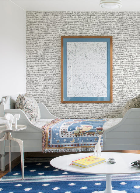 A-Street Prints 4081-24355 Runes Grey Brushstrokes Wallpaper