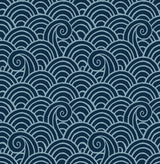 A-Street Prints 4081-26305 Alorah Navy Wave Wallpaper