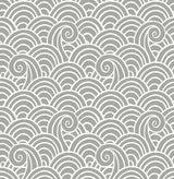 A-Street Prints 4081-26308 Alorah Grey Wave Wallpaper