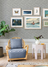 A-Street Prints 4081-26308 Alorah Grey Wave Wallpaper