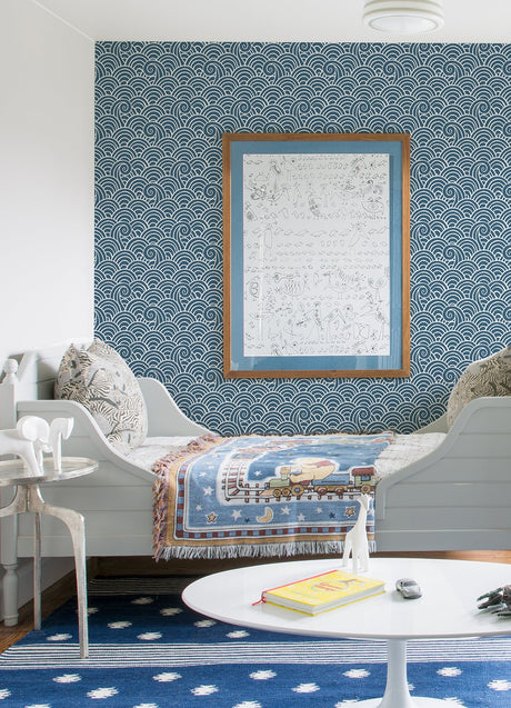 A-Street Prints 4081-26309 Alorah Blue Wave Wallpaper