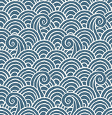A-Street Prints 4081-26309 Alorah Blue Wave Wallpaper