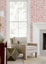 A-Street Prints 4081-26313 Helaine Coral Pagoda Wallpaper