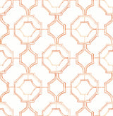 A-Street Prints 4081-26317 Gallina Orange Trellis Wallpaper