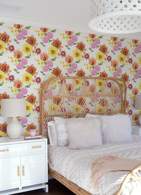 A-Street Prints 4081-26323 Essie Yellow Painterly Floral Wallpaper