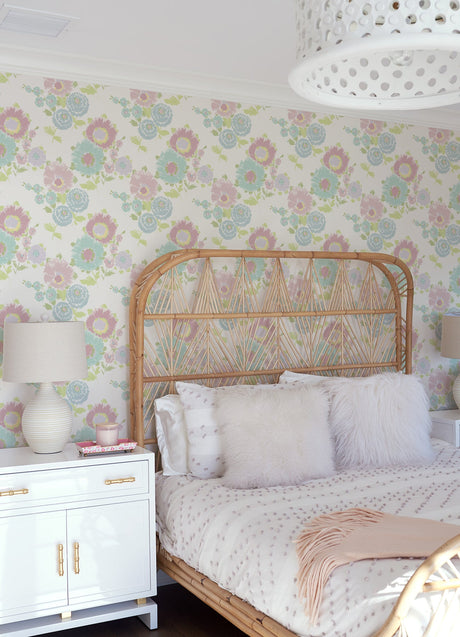 A-Street Prints 4081-26325 Essie Pastel Painterly Floral Wallpaper
