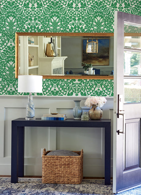 A-Street Prints 4081-26333 Marni Green Fruit Damask Wallpaper