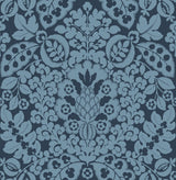 A-Street Prints 4081-26334 Marni Navy Fruit Damask Wallpaper