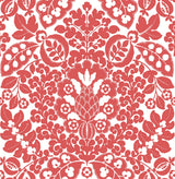 A-Street Prints 4081-26336 Marni Red Fruit Damask Wallpaper