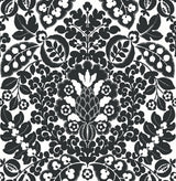A-Street Prints 4081-26337 Marni Black Fruit Damask Wallpaper