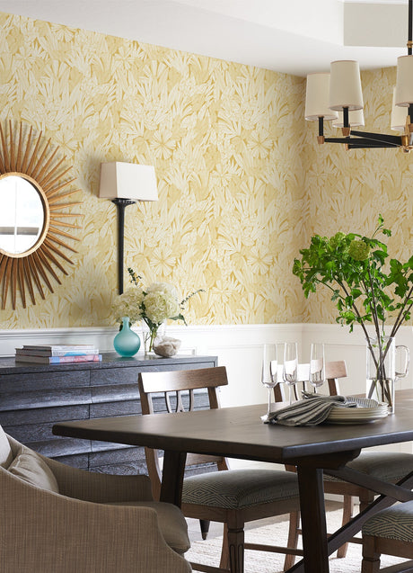 A-Street Prints 4081-26343 Bannon Yellow Leaves Wallpaper