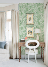 A-Street Prints 4081-26345 Bannon Green Leaves Wallpaper