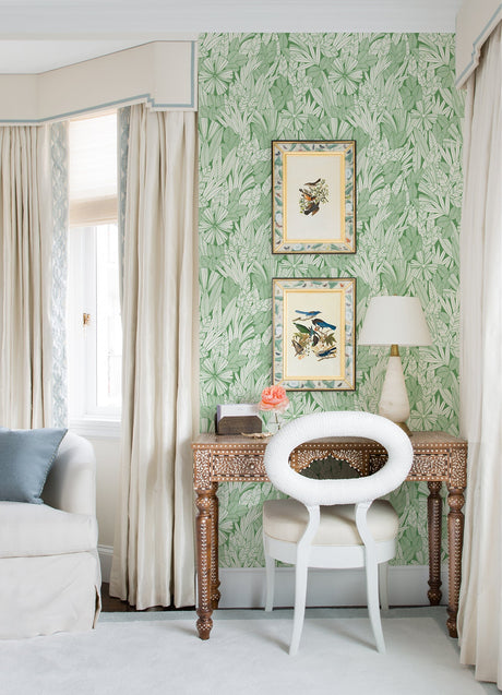 A-Street Prints 4081-26345 Bannon Green Leaves Wallpaper