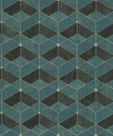 Advantage 4082-382023 Muir Teal Geo Wallpaper