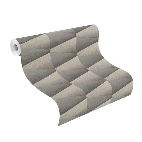 Advantage 4096-554663 Shae Dark Grey Geo Wallpaper