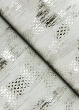 A-Street Prints 4105-86605 Kintana Silver Abstract Trellis Wallpaper