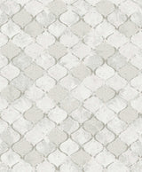 A-Street Prints 4105-86608 Pilak Silver Ogee Tile Wallpaper