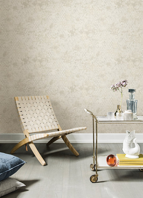 A-Street Prints 4105-86615 Zilarra Pearl Abstract Snakeskin Wallpaper