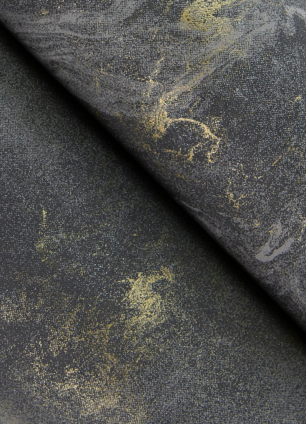 A-Street Prints 4105-86619 Meness Black Metallic Marbling Wallpaper