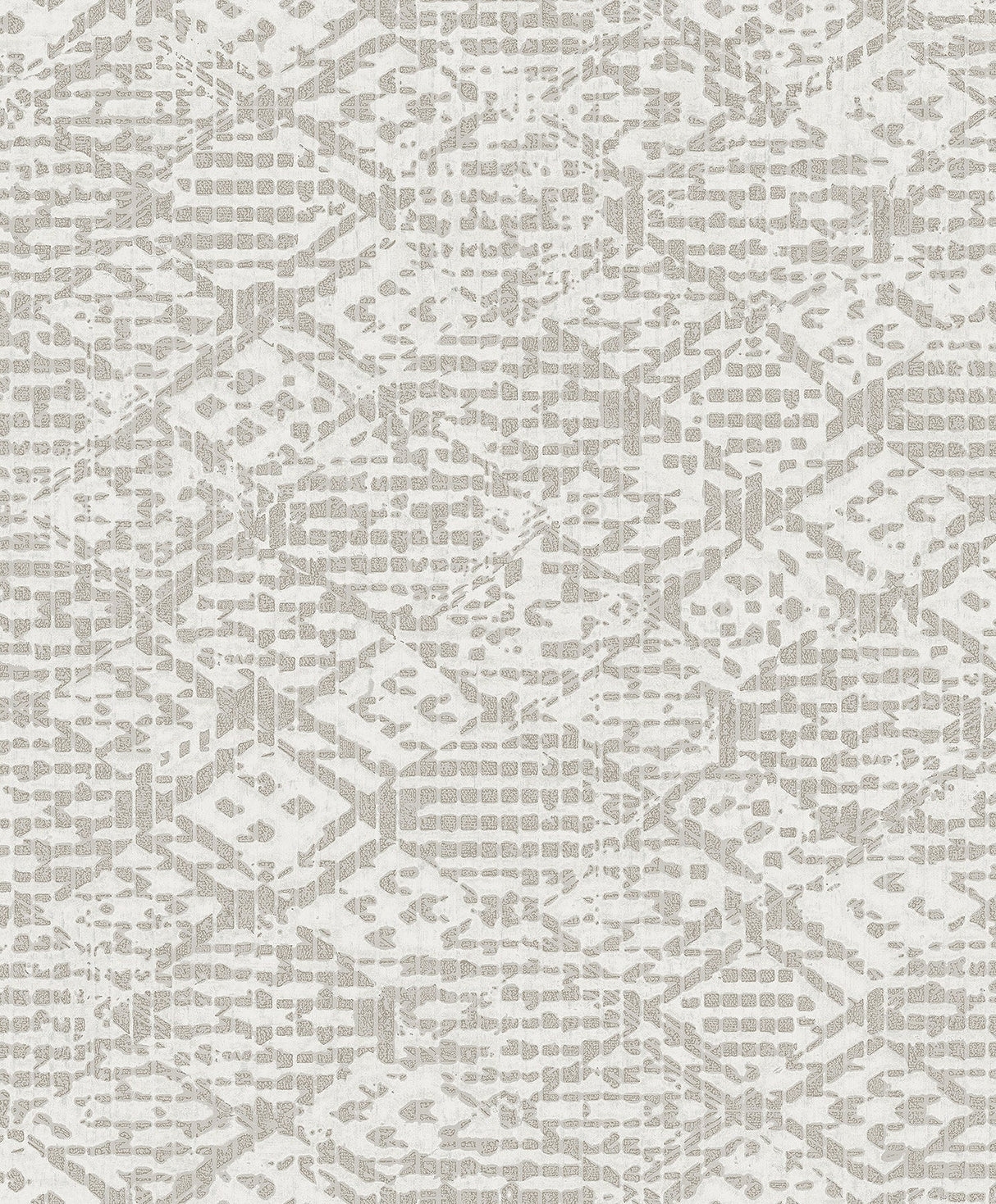 A-Street Prints 4105-86620 Helene Silver Glitter Geometric Wallpaper