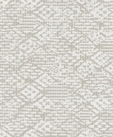 A-Street Prints 4105-86620 Helene Silver Glitter Geometric Wallpaper