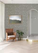 A-Street Prints 4105-86621 Helene Pewter Glitter Geometric Wallpaper
