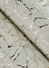 A-Street Prints 4105-86624 Soma Silver Metallic Crackling Wallpaper