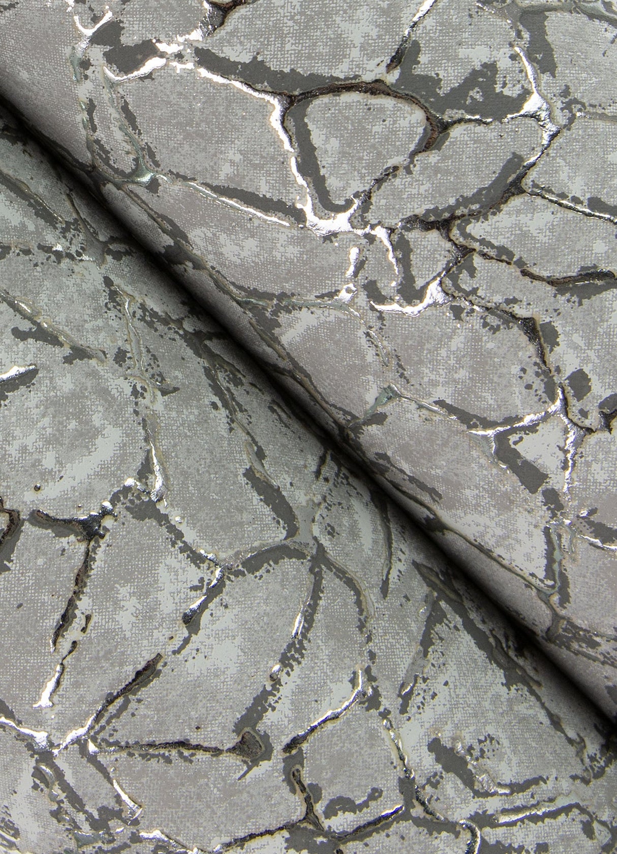 A-Street Prints 4105-86626 Soma Sterling Metallic Crackling Wallpaper