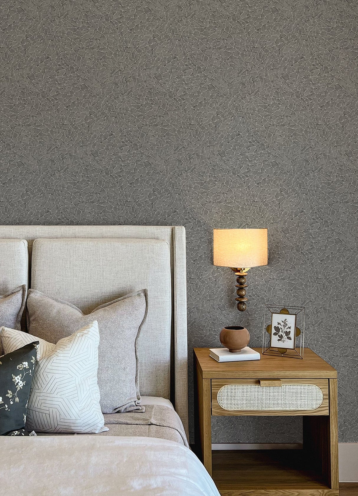 A-Street Prints 4105-86626 Soma Sterling Metallic Crackling Wallpaper