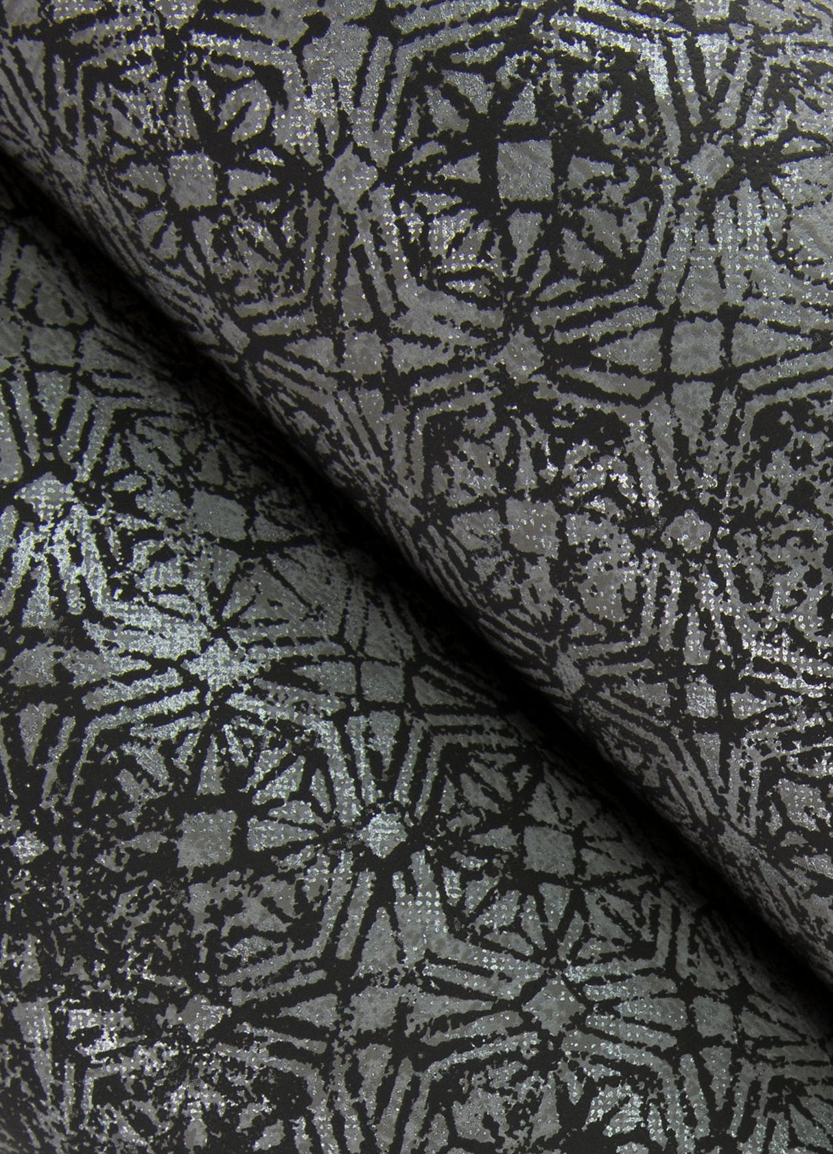 A-Street Prints 4105-86627 Hirawa Pewter Metallic Mosaic Wallpaper