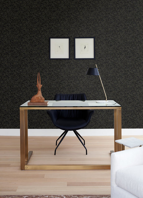 A-Street Prints 4105-86635 Bulan Black Abstract Lines Wallpaper
