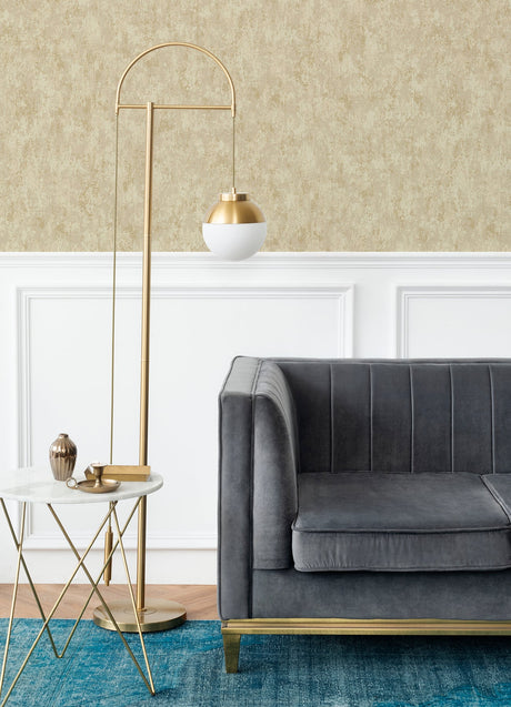 A-Street Prints 4105-86659 Haliya Champagne Metallic Plaster Wallpaper