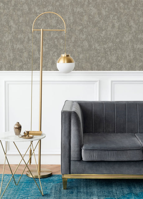 A-Street Prints 4105-86660 Haliya Sterling Metallic Plaster Wallpaper