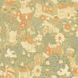 A-Street Prints 4111-63002 Bygga Bo Butter Woodland Village Wallpaper