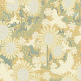 A-Street Prints 4111-63010 Drömma Butter Songbirds and Sunflowers Wallpaper