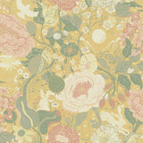 A-Street Prints 4111-63014 Växa Butter Rabbits & Rosehips Wallpaper