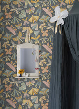 A-Street Prints 4111-63022 Flyga Blue Butterfly Bonanza Wallpaper