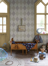 A-Street Prints 4111-63033 Kalas Lavender Diamond Wallpaper