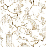 A-Street Prints 4120-26807 Serena Coffee Chinoiserie Wallpaper