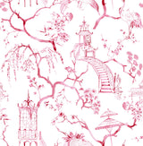 A-Street Prints 4120-26808 Serena Raspberry Chinoiserie Wallpaper