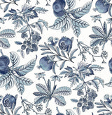 A-Street Prints 4120-26811 Cecilia Blue Fruit Wallpaper